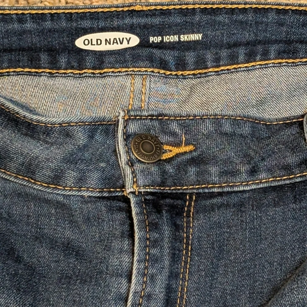Pop Icon Skinny Old Navy High Rise Distressed Skinny Jeans Sz 16 Long